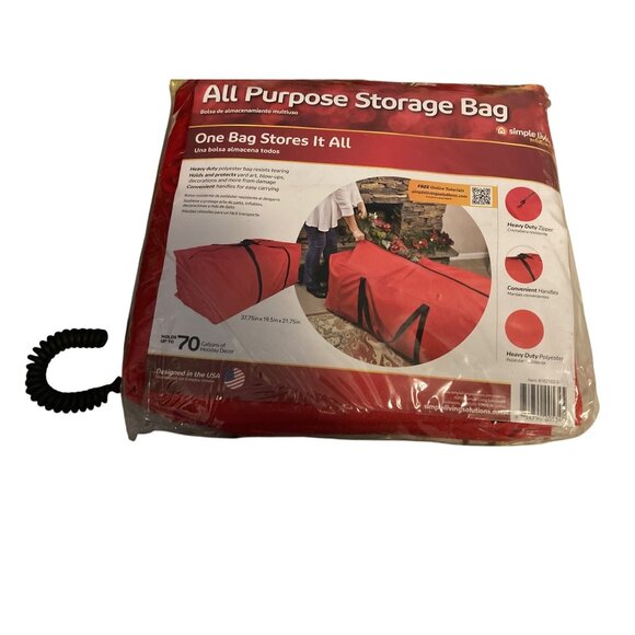 Simple Living Solutions All Purpose Storage Bag Organizing Christmas Holiday - Picture 2 of 5